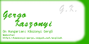 gergo kaszonyi business card