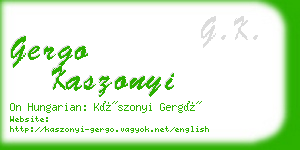gergo kaszonyi business card